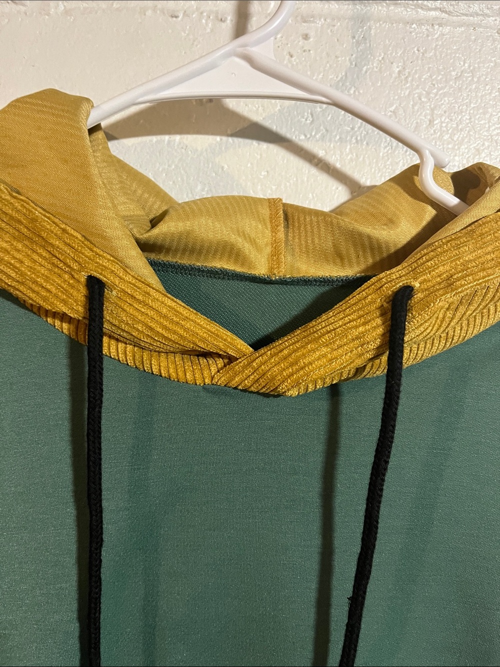 Romwe Hoodie with Corduroy Accent Pocket and Hood - Picture 2 of 5